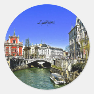 Ljubljana Slovenia Classic Round Sticker
