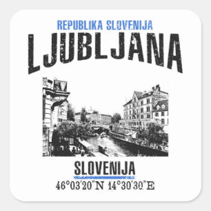Ljubljana Square Sticker
