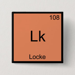Lk - Locke Funny Element Chemistry Symbol T-Shirt 15 Cm Square Badge