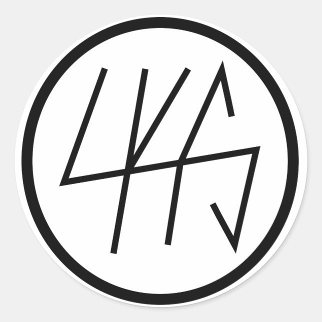 LKS Logo Round Glossy Sticker (Front)