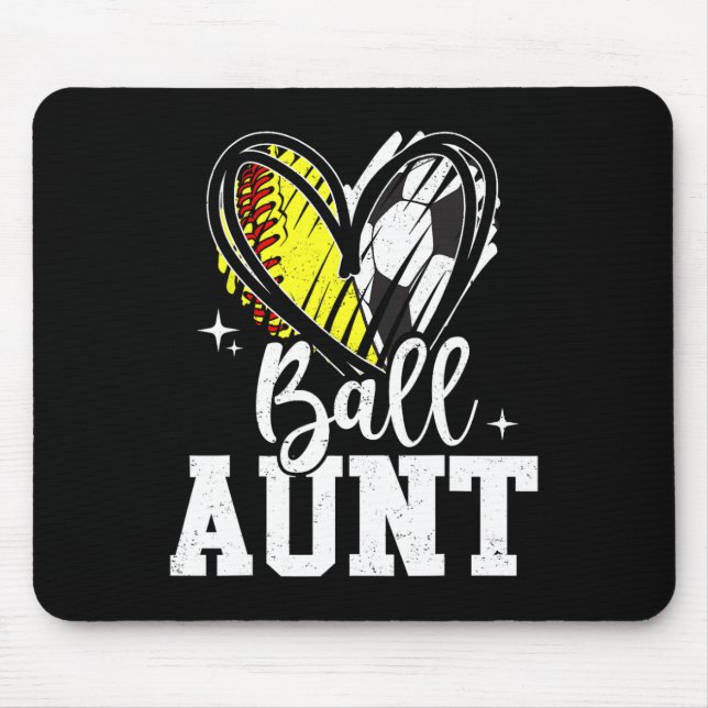 Ll Aunt Softll Soccer Ll Aunt Of Both  Mouse Mat (Front)
