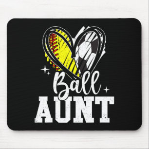 Ll Aunt Softll Soccer Ll Aunt Of Both T Shirt Mouse Mat