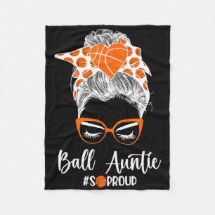 Ll Auntie So Proud Sketll Aunt Sketll Player Aunt Fleece Blanket