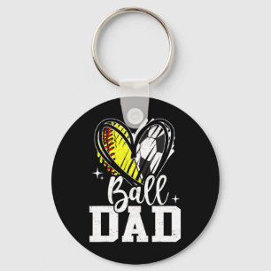 Ll Dad Softll Soccer Ll Dad Of Both Key Ring