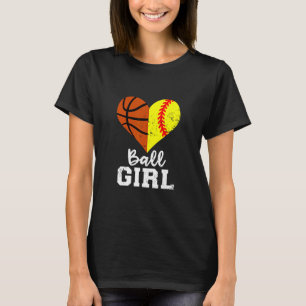 Ll Girl Heart Funny Softll Sketll Girl T-Shirt