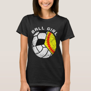 Ll Girl Softll Volleyll Soccer Funny Triple Sports T-Shirt