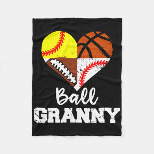 Ll Granny Footll Sell Softll Sketll Player Fleece Blanket