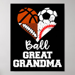 Ll Great Grandma Soccer Footll Sell Sketll Poster