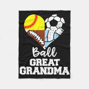 Ll Great Grandma Soccer Footll Softll Volleyll Fleece Blanket