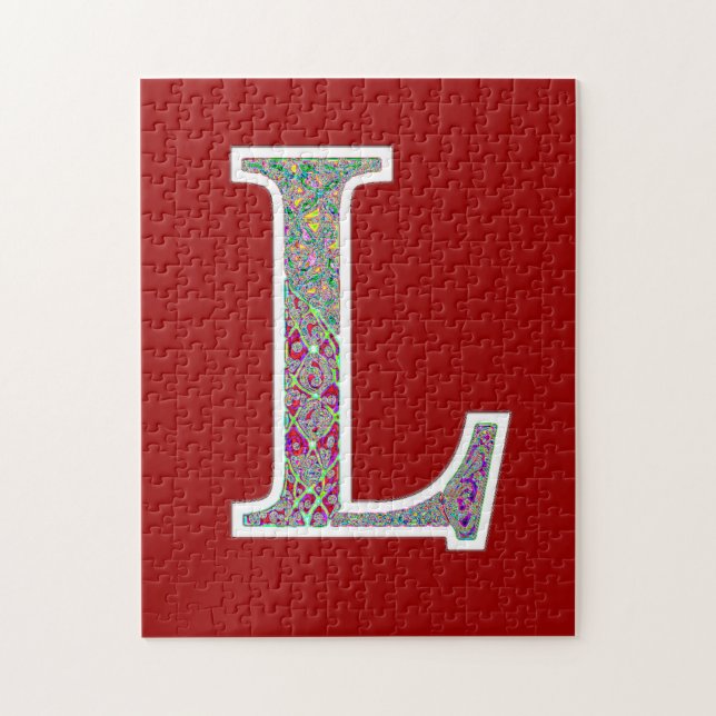 Ll Illuminated Monogram Jigsaw Puzzle (Vertical)