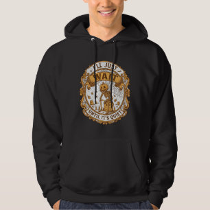 Ll Just Wait Until It Quiet Pumpkin Skeleton Hallo Hoodie