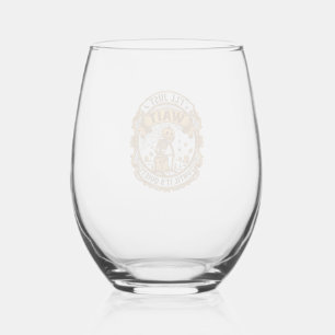 Ll Just Wait Until It Quiet Pumpkin Skeleton Hallo Stemless Wine Glass