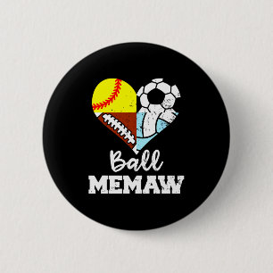 Ll Memaw Funny Soccer Footll Softll Volleyll Playe 6 Cm Round Badge