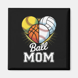 Ll Mom Cool Sell Softll Volleyll Sketll Heart Magnet