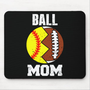 Ll Mom Funny Footll Softll Player Mom  Mouse Mat