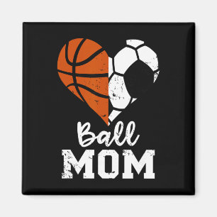 Ll Mom Heart Funny Soccer Sketll Mom Magnet