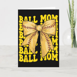 Ll Mom Softll Mom Mama Mother's Day Coquette Bow Card