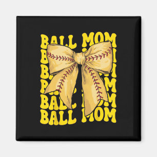 Ll Mom Softll Mom Mama Mother's Day Coquette Bow  Magnet