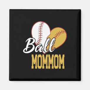 Ll Mommom Heart Sell Softll Sports Team Magnet