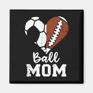 Ll Mum Heart Funny Footll Soccer Mum Magnet