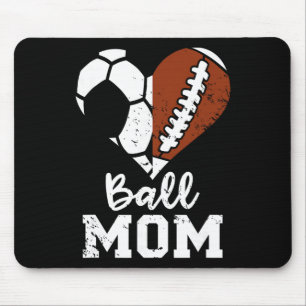 Ll Mum Heart Funny Footll Soccer Mum Mouse Mat