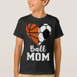 Ll Mum Heart Funny Soccer Sketll Mum  T-Shirt