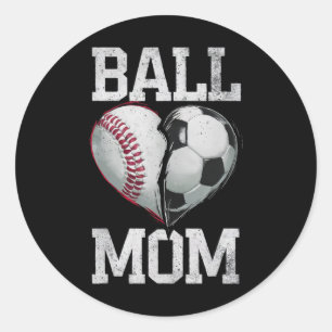 Ll Mum Soccer Sell Sports Game Day Supporter Mothe Classic Round Sticker