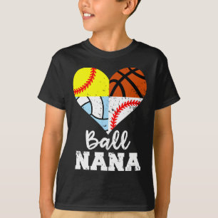 Ll Nana Funny Sell Softll Volleyll Sketll  T-Shirt