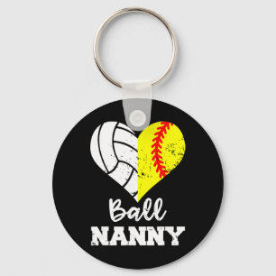 Ll Nanny Heart Funny Softll Volleyll Nanny Key Ring