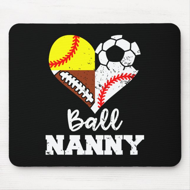 Ll Nanny Soccer Footll Sell Softll Player  Mouse Mat (Front)
