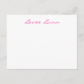 LL Signature Pattern Personalised Notecard