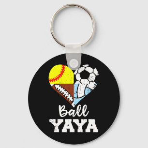 Ll Yaya Soccer Footll Softll Volleyll Player Yaya Key Ring
