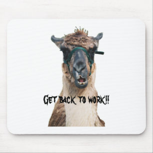 llama1, Get back to work!! Mouse Mat