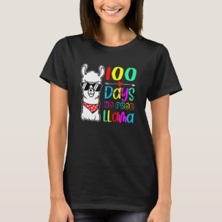Llama 100 Days No Prob 100th Day Of School Adults T-Shirt