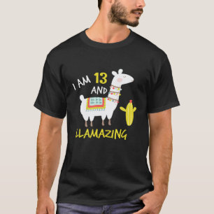 Llama 13th Birthday Llamazing for Teens T-Shirt