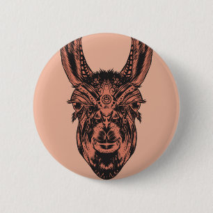 Llama 6 Cm Round Badge
