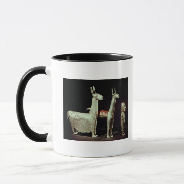 Llama, alpaca and woman mug (Left)