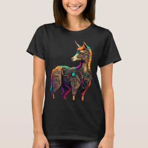 Llama Alpaca Cyborg Suit Technology Science Fictio T-Shirt