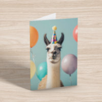 Llama Alpaca Funny Birthday Card