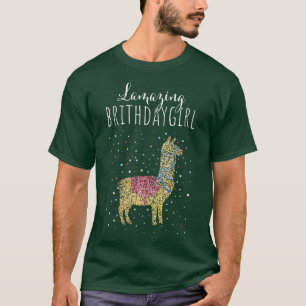 Llama Alpaca Lamazing Birthday Girl T-Shirt