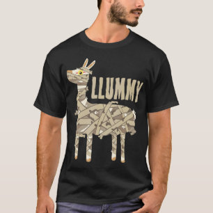 Llama Alpaca Mummy Cute Scary Animal Halloween Co T-Shirt