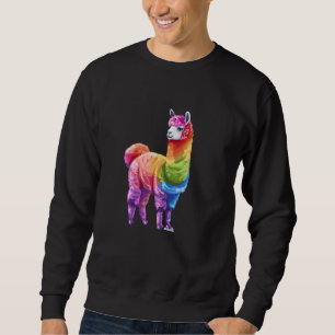 Llama Alpaca Rainbow Pride Sweatshirt