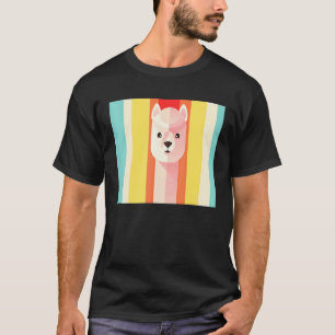 Llama Alpaca Retro Vintage 60s 70s Style Illustrat T-Shirt