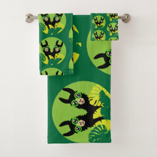 Llama Alpaca Twins Bath Towel Set