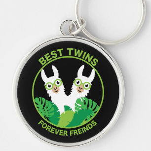 Llama Alpaca Twins Key Ring