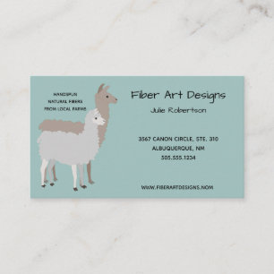 Llama Alpaca Yarn Business Card