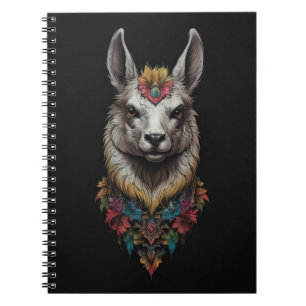 Llama And Flower Portrait, Notebook