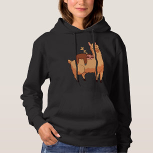 Llama And Sleeping Sloth Hoodie