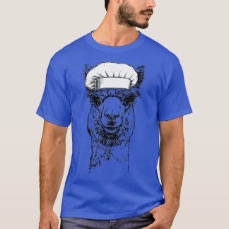 Llama Animal Chef Funny Cooking Cook T-Shirt