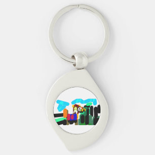 Llama art joy key ring